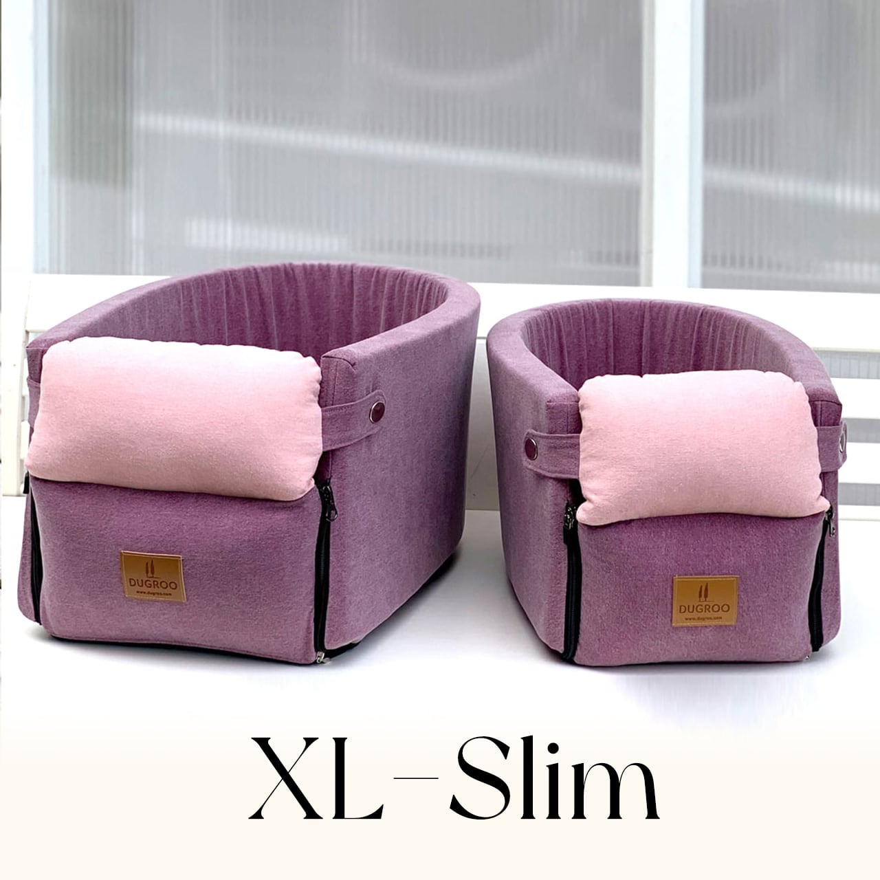 Console Box Dog Car Seat XL-Slim【Purple Combi】/ Dugroo / 日本未入荷