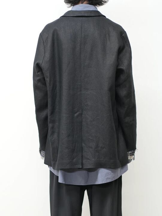 26SS】ANCELLM LAYERED TAILORED JACKET(BLACK) ANC-JK71 | IAAAM