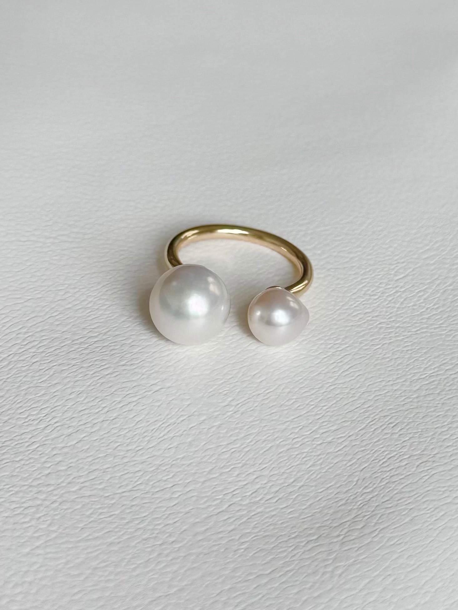 double baroque pearl ring