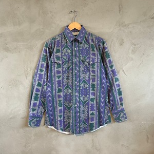 80's〜90's Made in USA long sleeve shirt / 総柄シャツ 古着 古着屋 used ビンテージ vintage USA製