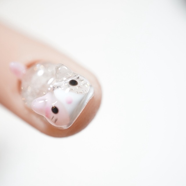 #578 人差し指、薬指チップ／XY147 繰り返し使えるネイルチップ