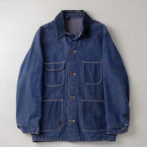 【濃紺】70s special vintage Denim coverall jacket "BLUE BELL" size42 Big size made in USA / 70年代 ヴィンテージ デニム カバーオール ジャケット ビッグサイズ サイズ42 実寸L 濃紺 USA製