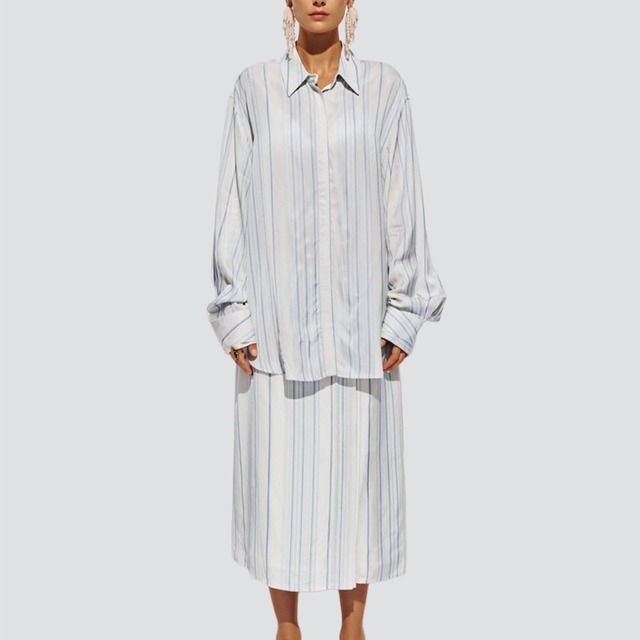 Oversized stripe shirt A00103