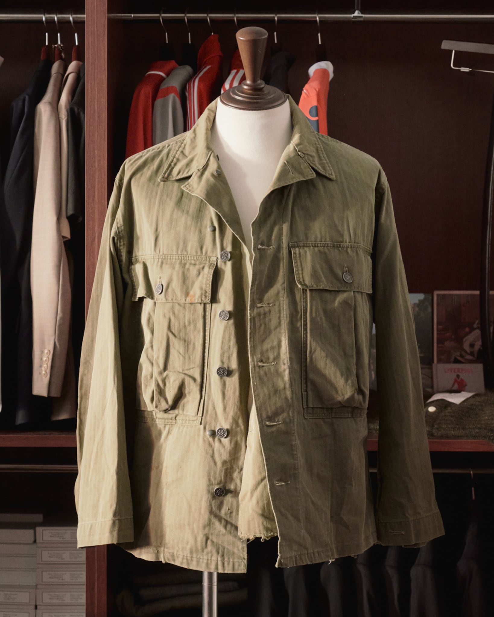 美品】40s U.S.ARMY M-43 HBT jacket special vintage militaly