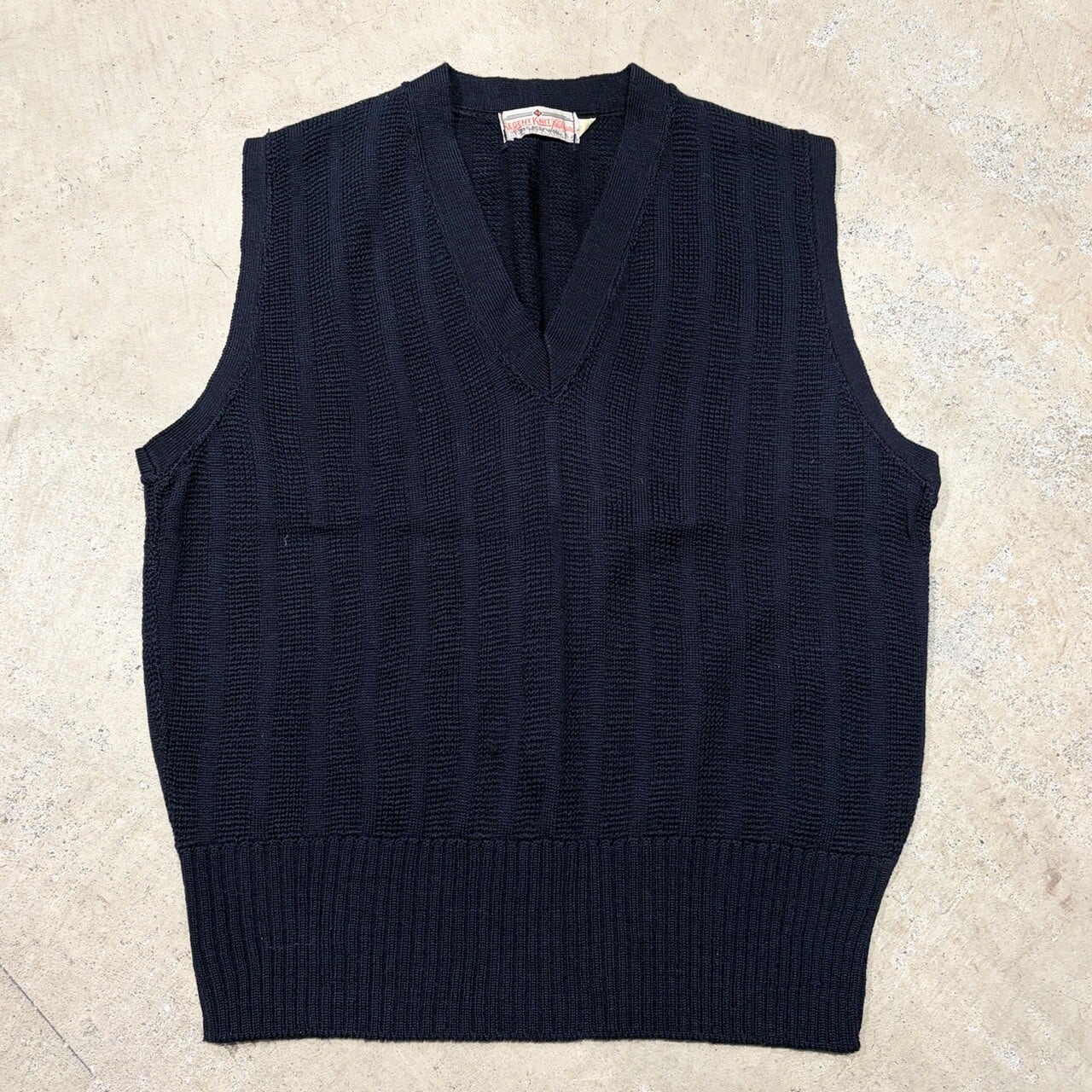 1950s REFENT KNIT WOOL VEST NAVY | safarionline