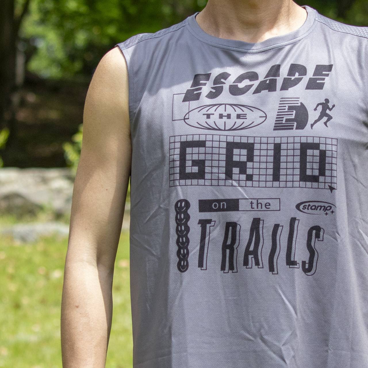 STAMP RUN＆CO タンクトップ　メンズ　M STAMP RUN & CO｜STAMP GRAPHIC TANK (SUPPORT YOUR LOCAL. TIE DYE