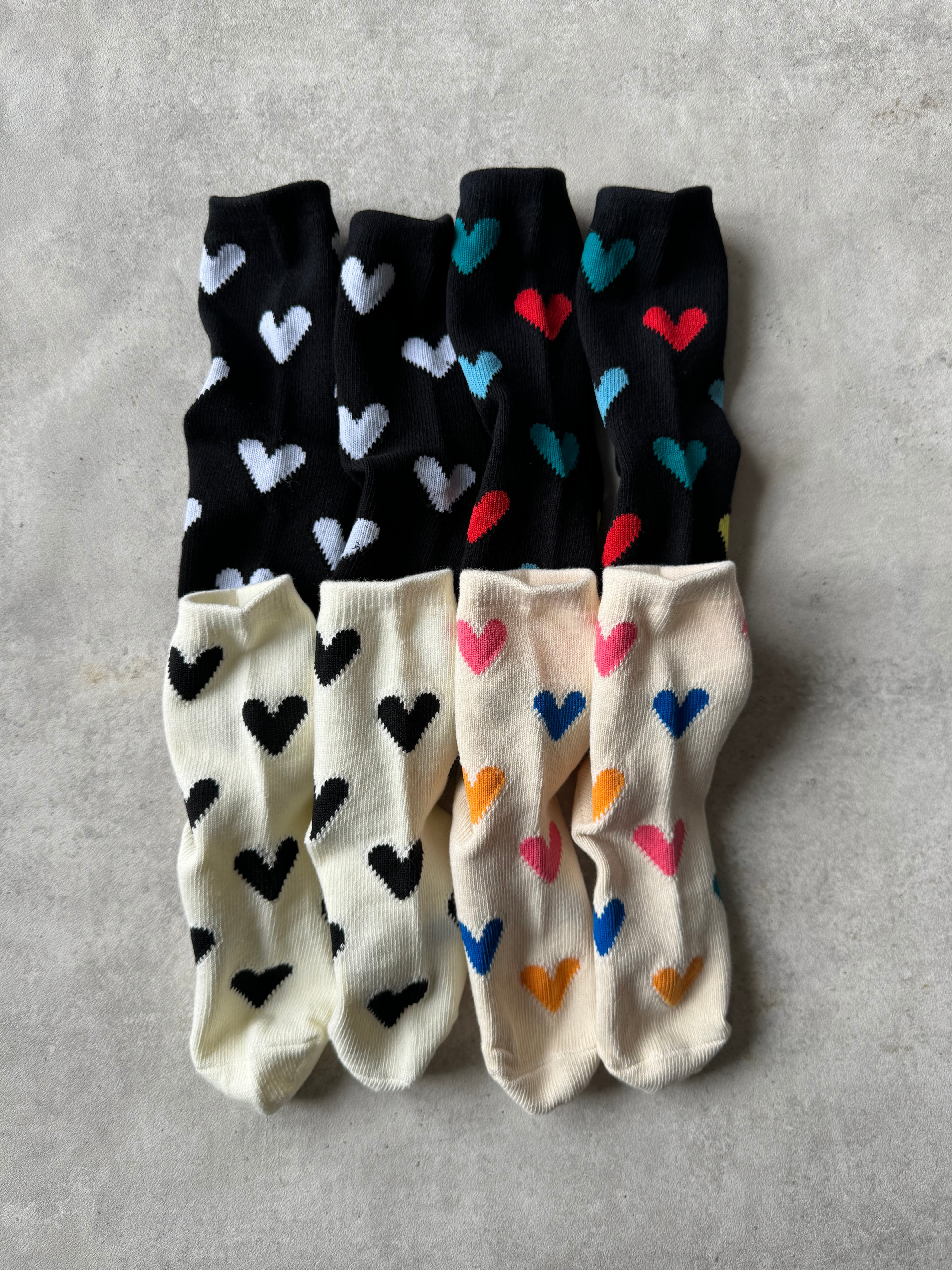 ハート socks 2set（16〜22cm）3533