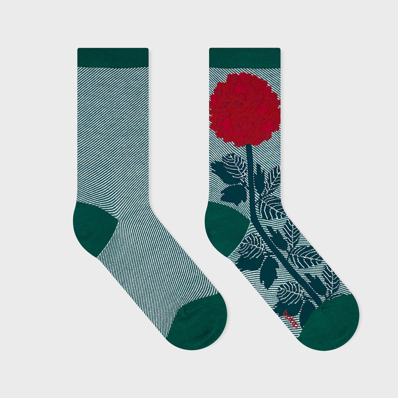 ※ハイゲージ リニューアル版　【YURI HIMURO】氷室友里 SOCKS DALIA GREEN ダリア -グリーン- ソックス