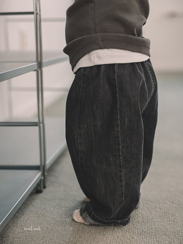 【取寄】melmel｜loose fit denim pants｜ルーズフィットデニムパンツ｜XXS-XL｜kids｜26 spring