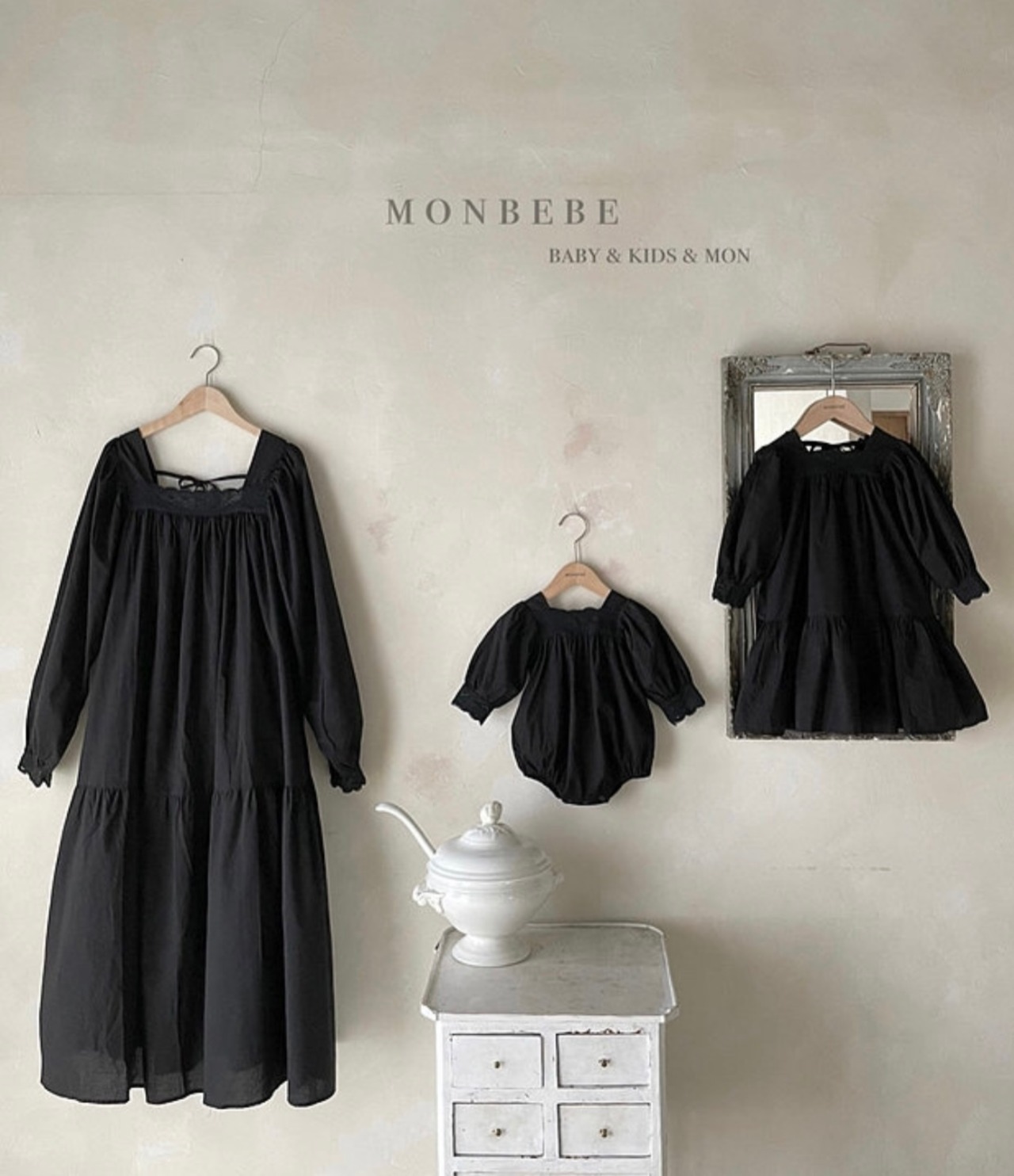 一部即納】monbebe/mom lace rosa onepiece | anelababy