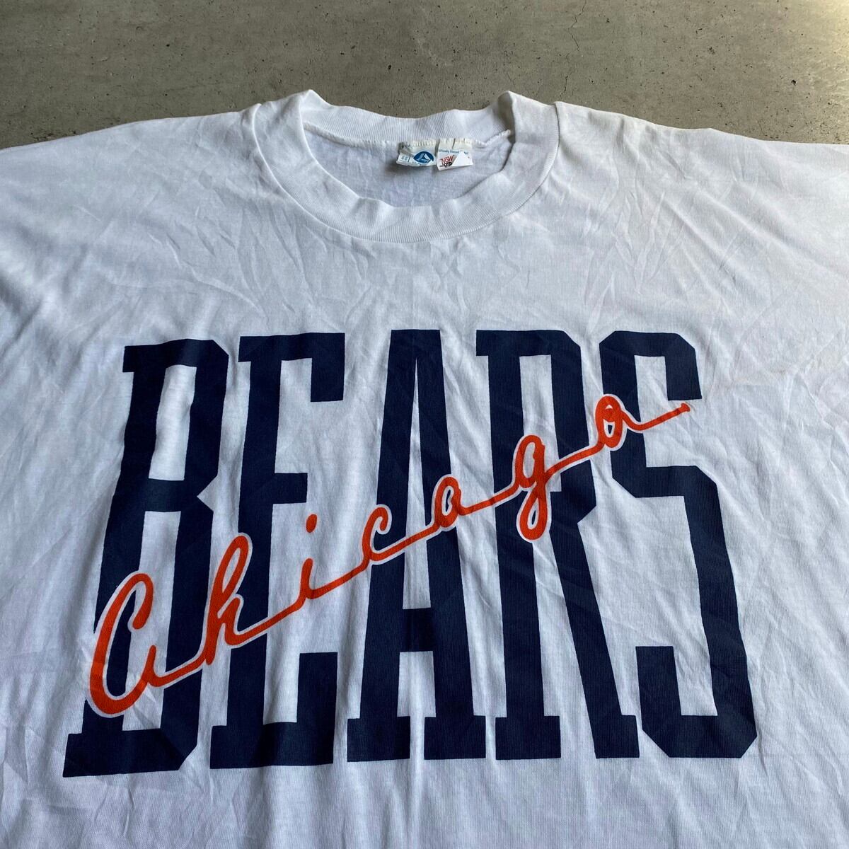 90年代 LOGO7 NFL CHICAGO BEARS シカゴベアーズ スポーツプリントTシャツ USA製 メンズL ヴィンテージ /eaa322404