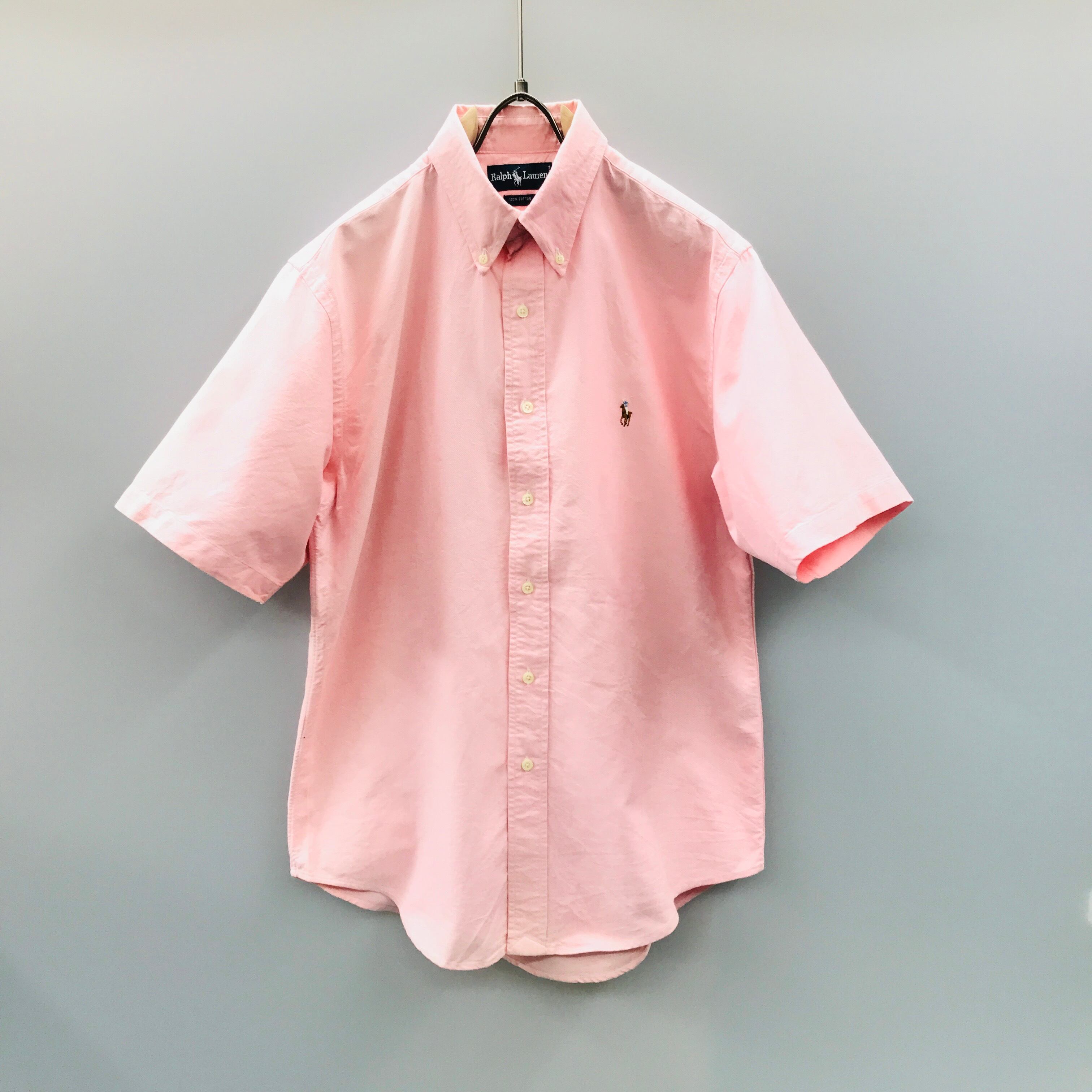 年代 ラルフローレン Ralph Lauren oxford SHIRTS 半袖 コットン