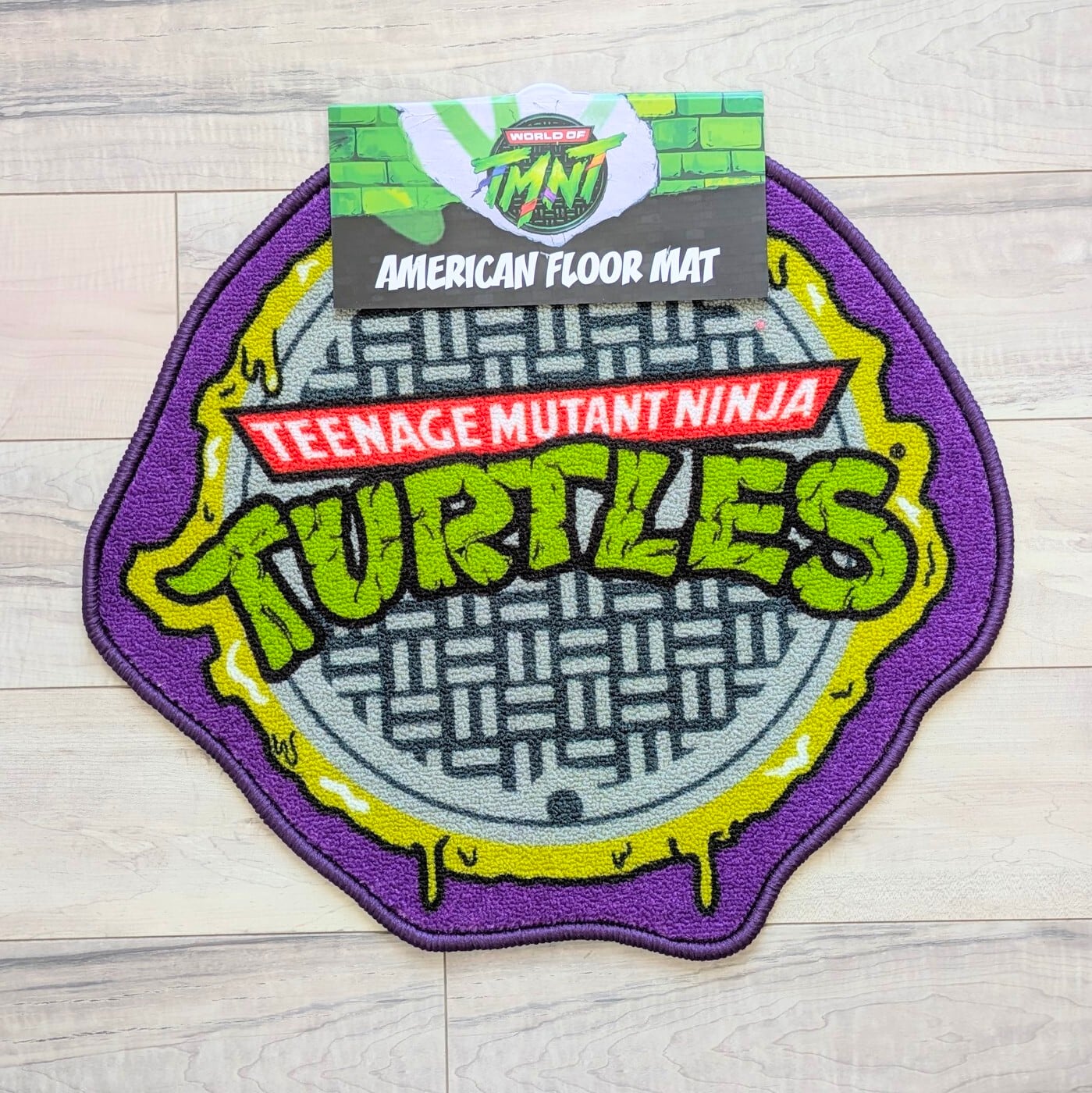 【 Teenage Mutant Ninja Turtles（ティーンエイジ・ミュータント・ニンジャ・タートルズ） 】American Small MAT ( 裏面滑り止め加工 ) / フロアマット / ふかふかマット / トイレ / バス / エントランス 〚アメリカン雑貨 アメトイ〛