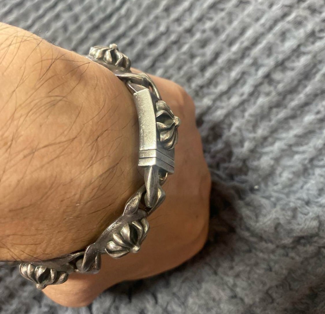 CHROME HEARTS クロムハーツ クロスボール シルバー ブレスレット 6