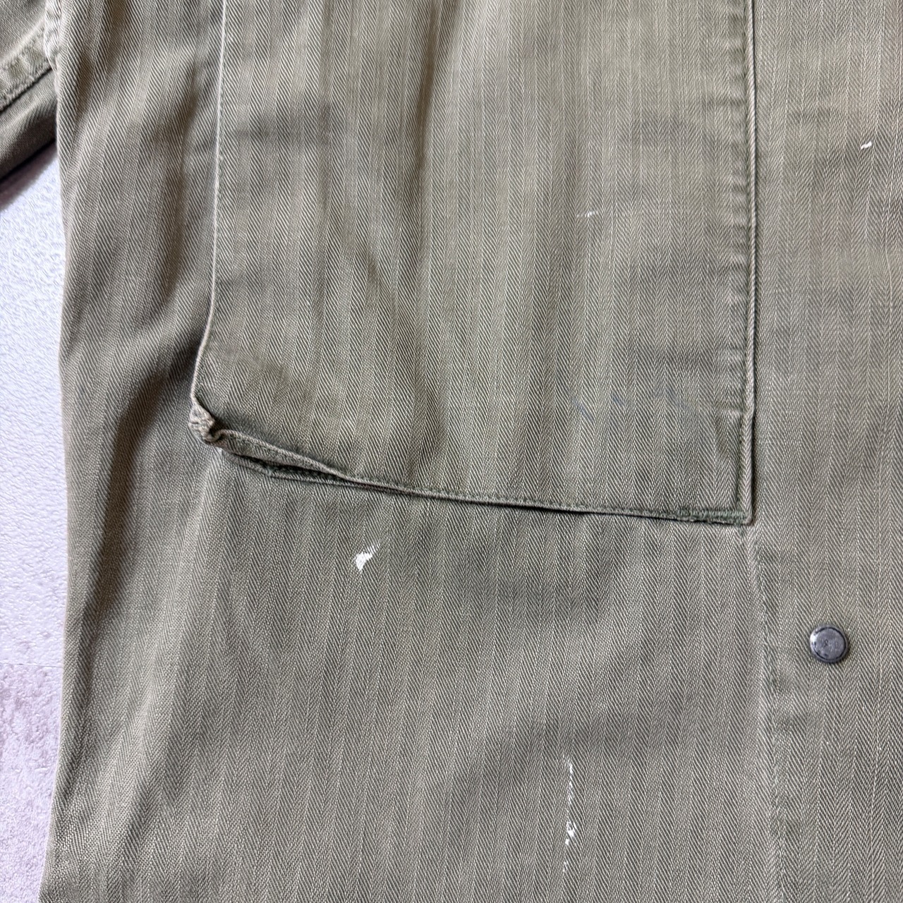 40's M-43 HBT Shirt Jacket US-ARMY 40年代 アメリカ軍 ヘリンボーン シャツ ジャケット ミリタリー ヴィンテージ ビンテージ  TT2026-0034 - 12