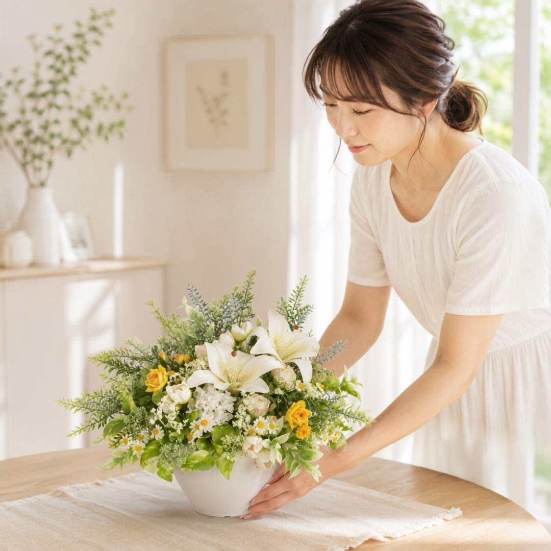 初夏の陽だまりを届ける光触媒フラワーアレンジ アーティフィシャル