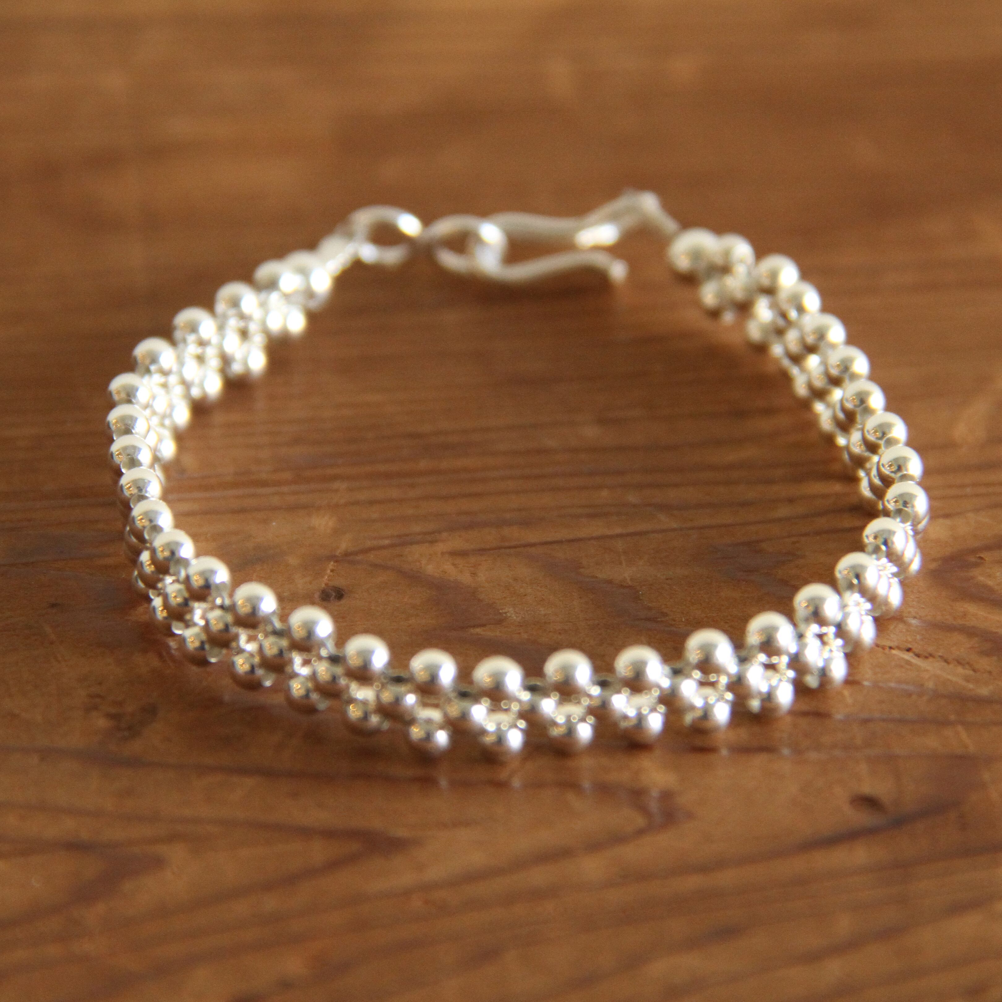 ERICKA NICOLAS BEGAY【 mens 】 navajo pearl brace (shiny) 20cm
