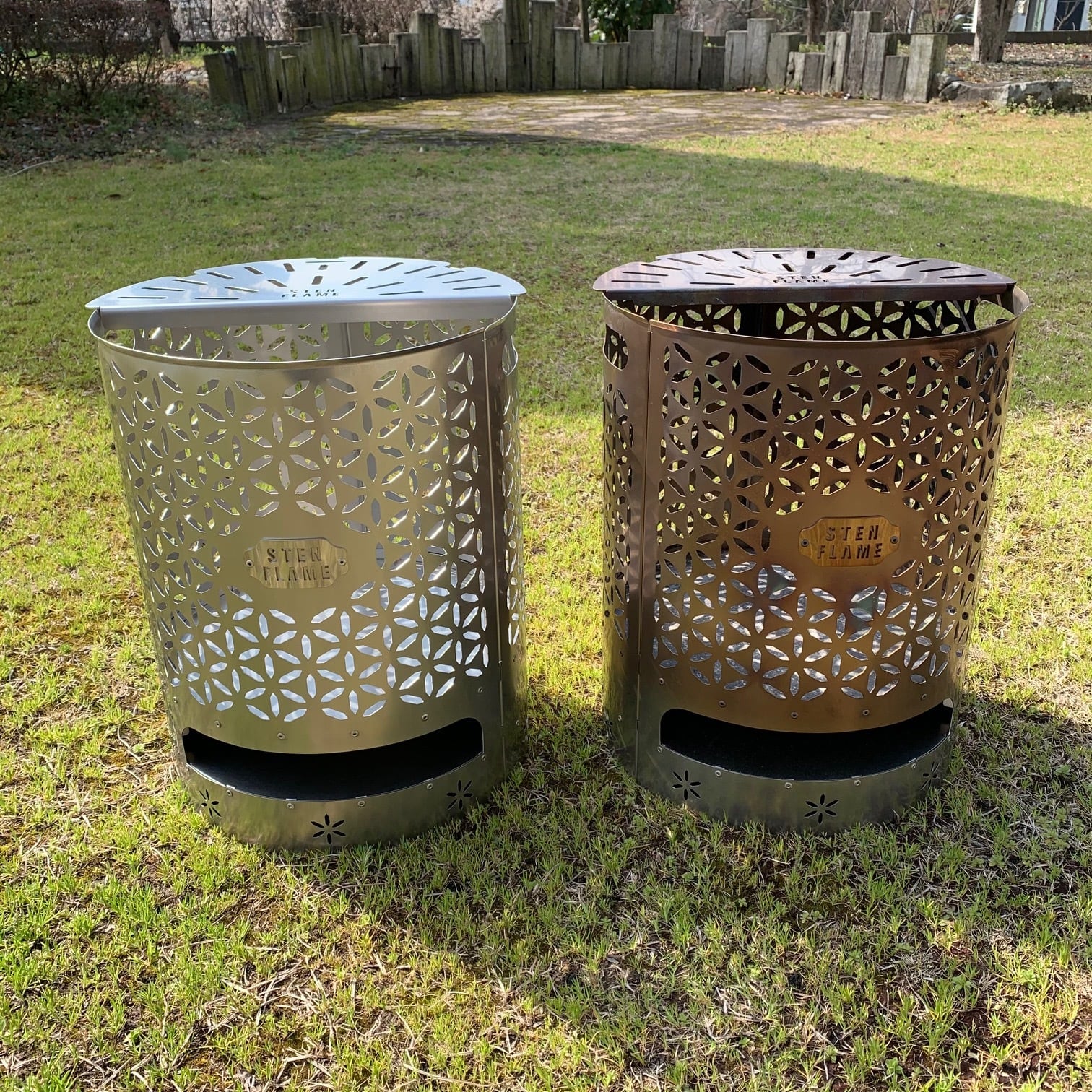 大型焚き火台 STEN FLAME GLAMP -Takekago-（タケカゴ柄） | STEN