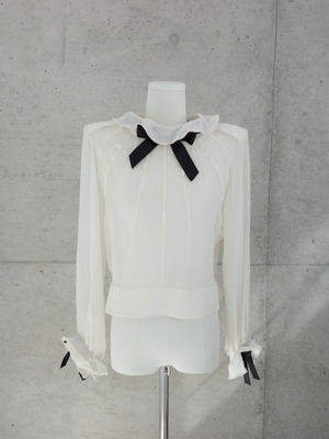【R.Vintage】CHANEL シャネル ヴィンテージ シルクシフォンブラウス