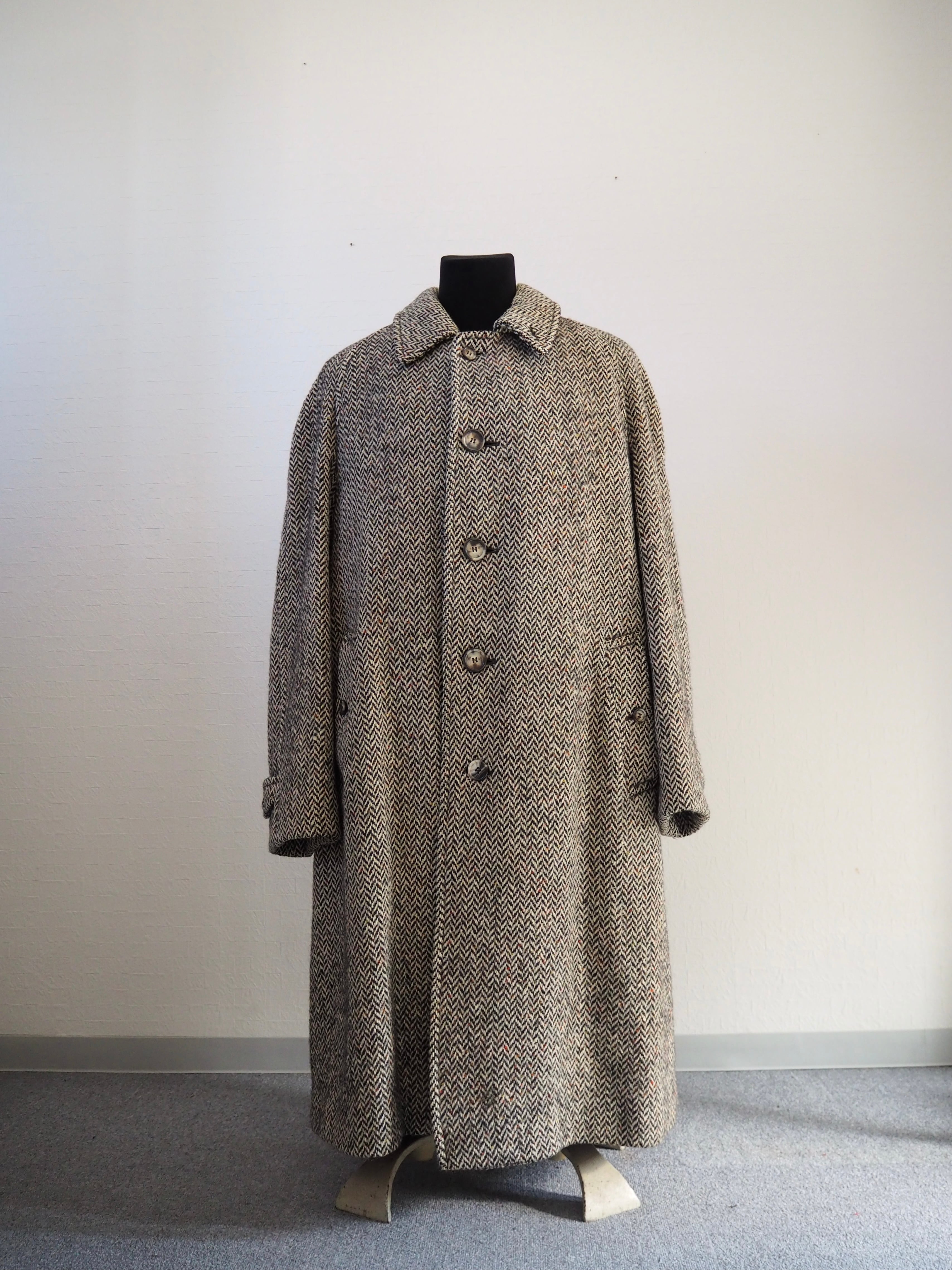 1980s burberrys irish tweed balmacaan coat | 古着屋comáme