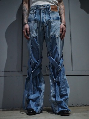 【add (c) vintage】"Original Remake" Levi's 501 Bontage Gimmick Flared Denim Pants