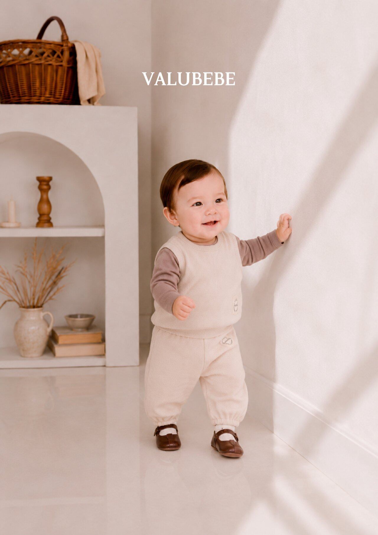 送料無料【予約】/ ハニーリブジョガーパンツ / valubebe