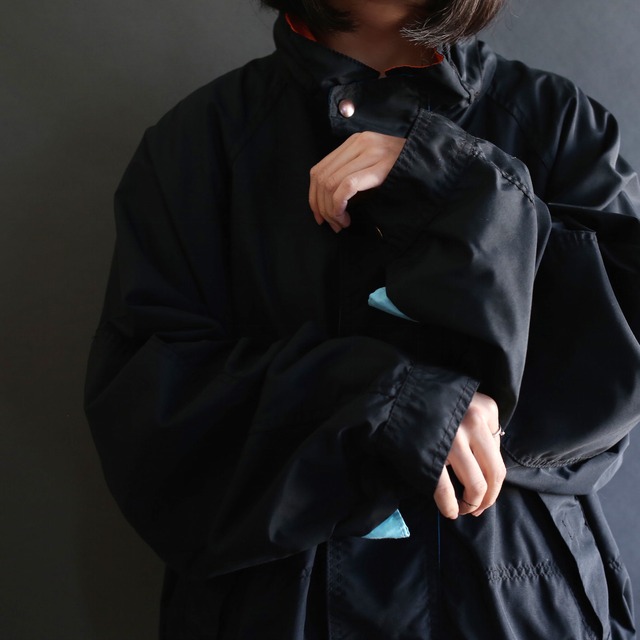 "CAMEL"  reversible loose silhouette zip-up blouson