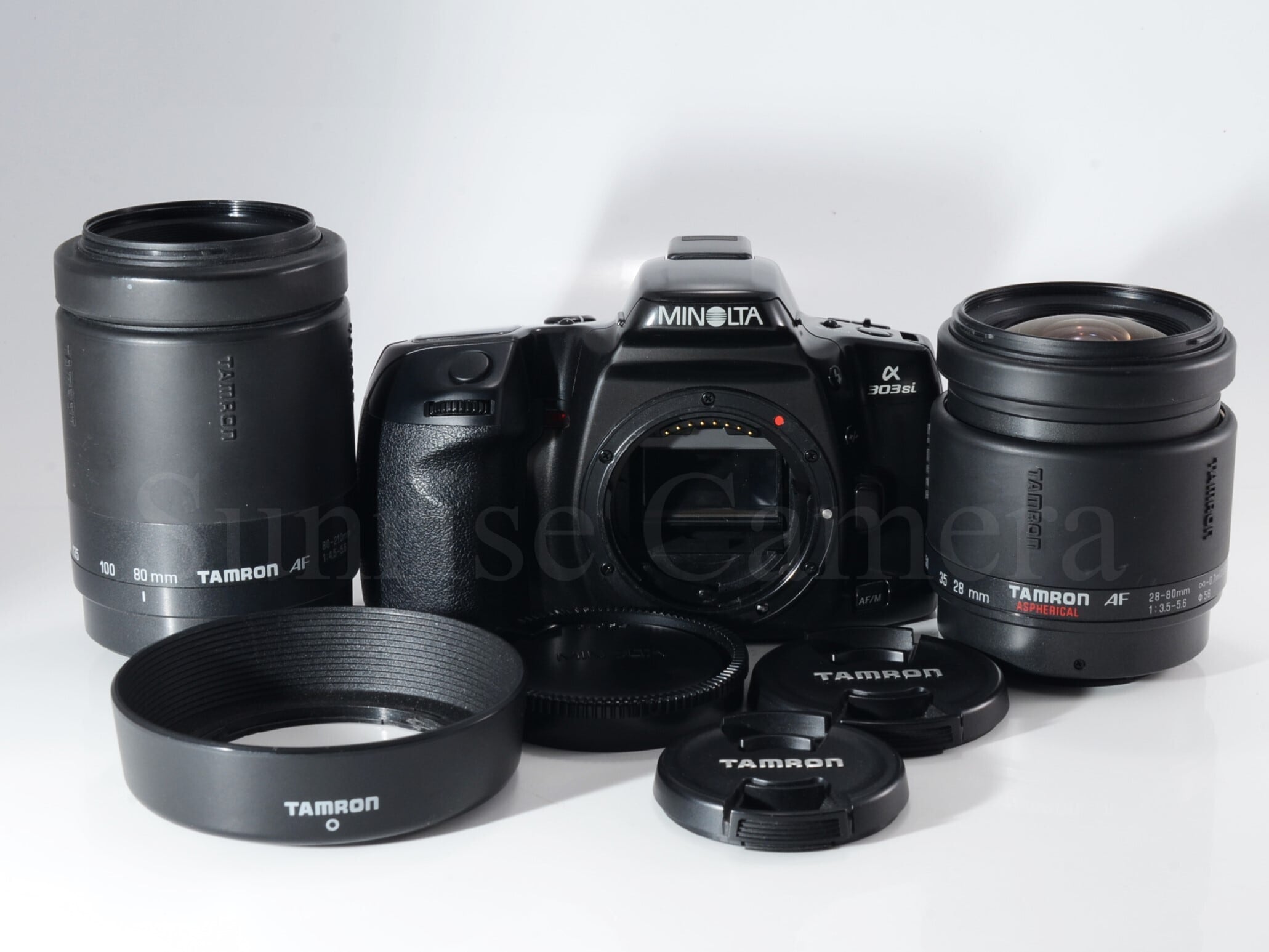【望遠レンズセット】MINOLTA α-303si ＋Tokina ズームレンズ 初心者オススメ】MINOLTA α303Si / TAMRON AF 28-80mm, 80-210mm W