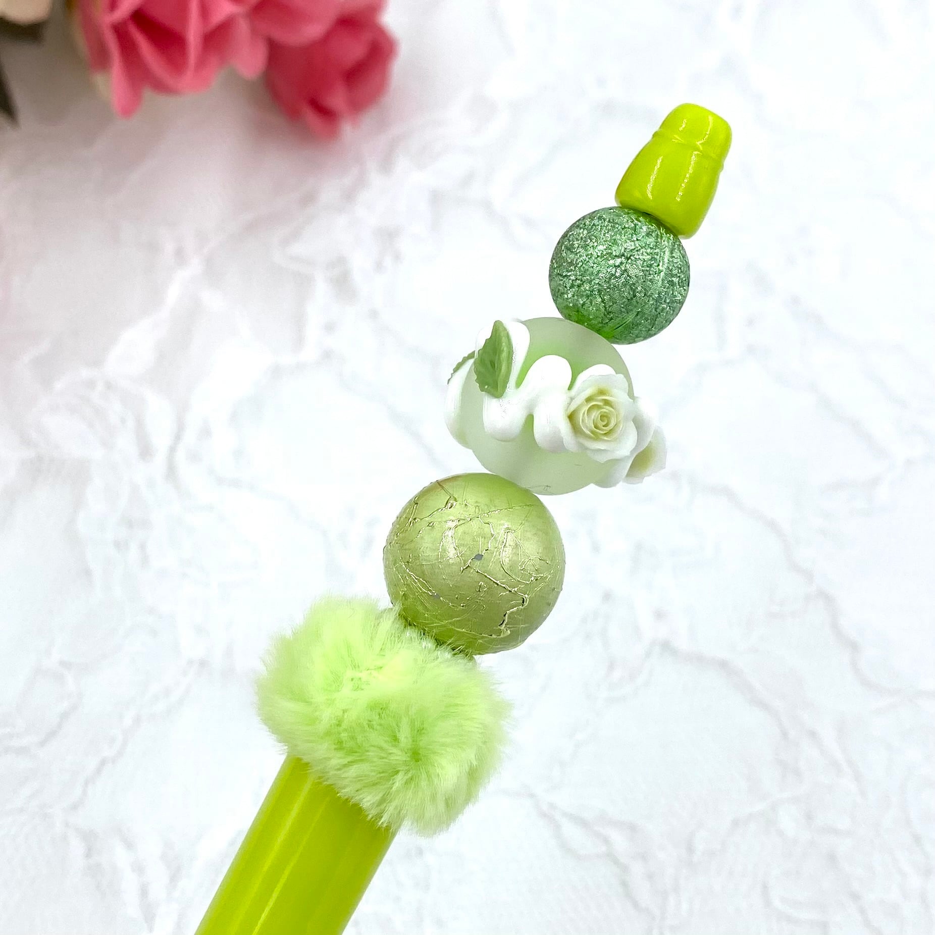 sale‼️N3398 カスタムボールペン 薔薇ビーズ お花 再販なし！ sale‼️N3439 カスタムボールペン 薔薇ビーズ ファンシービーズ 再販無