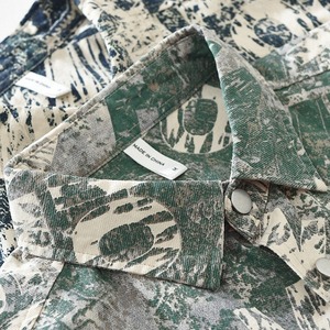 【M-3XL】Stencil Paint Long Sleeve Shirt / ステンシル ペイント 長袖シャツ