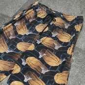 basketball pattern wide easy pants