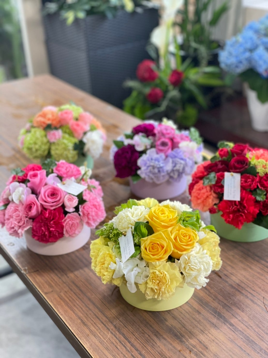 イエロー系ラウンドアレンジメント | 花*bouquet de Bianca