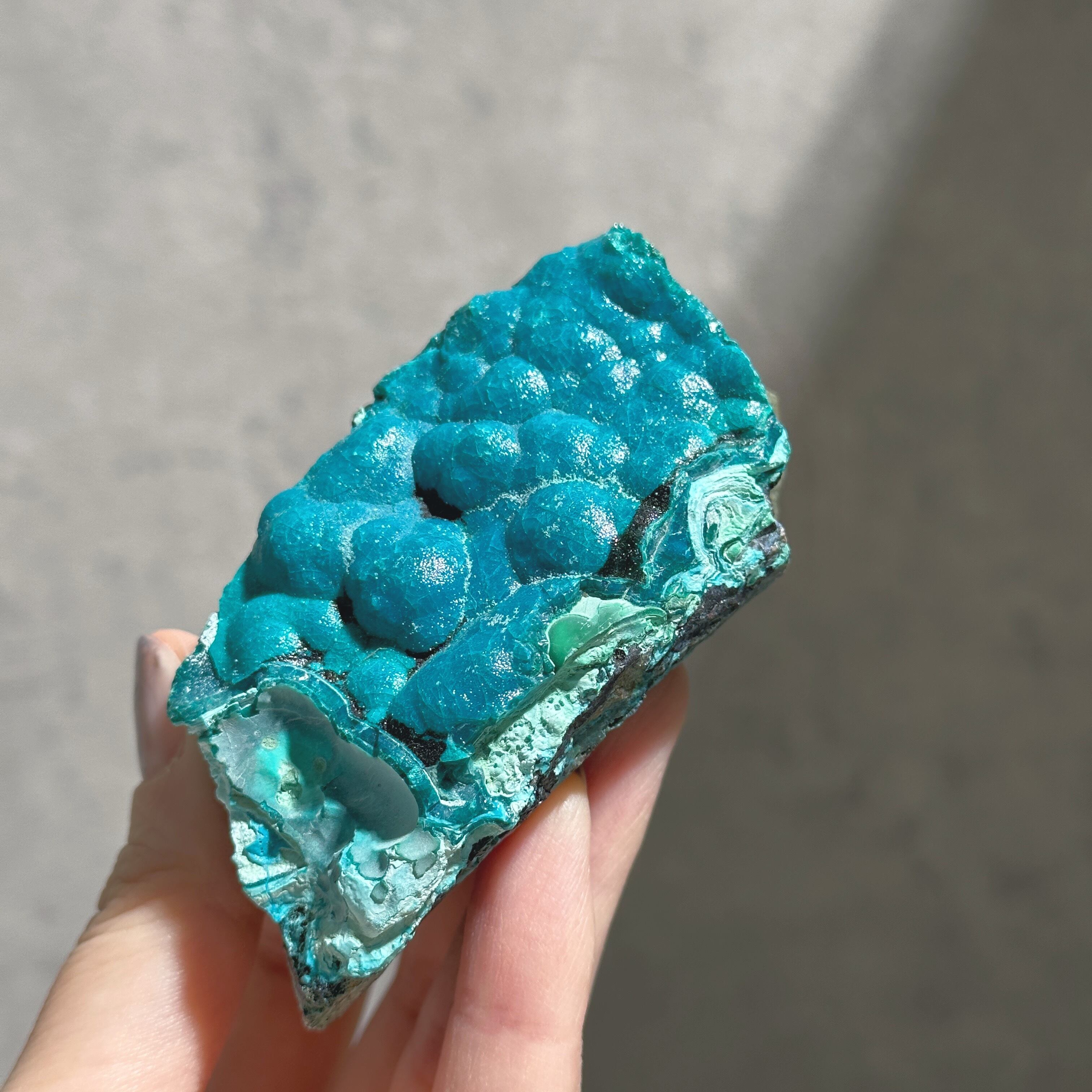 マラカイト with クリソコラ（マラコラ） 原石22◇ Chrysocolla 