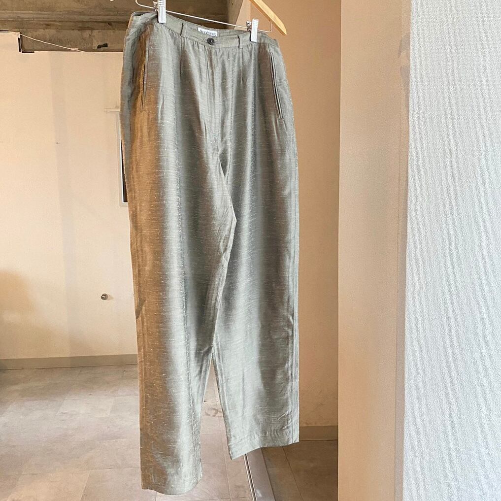 silver pants ｜ シルバー グレー パンツ スラックス 古着 | brume