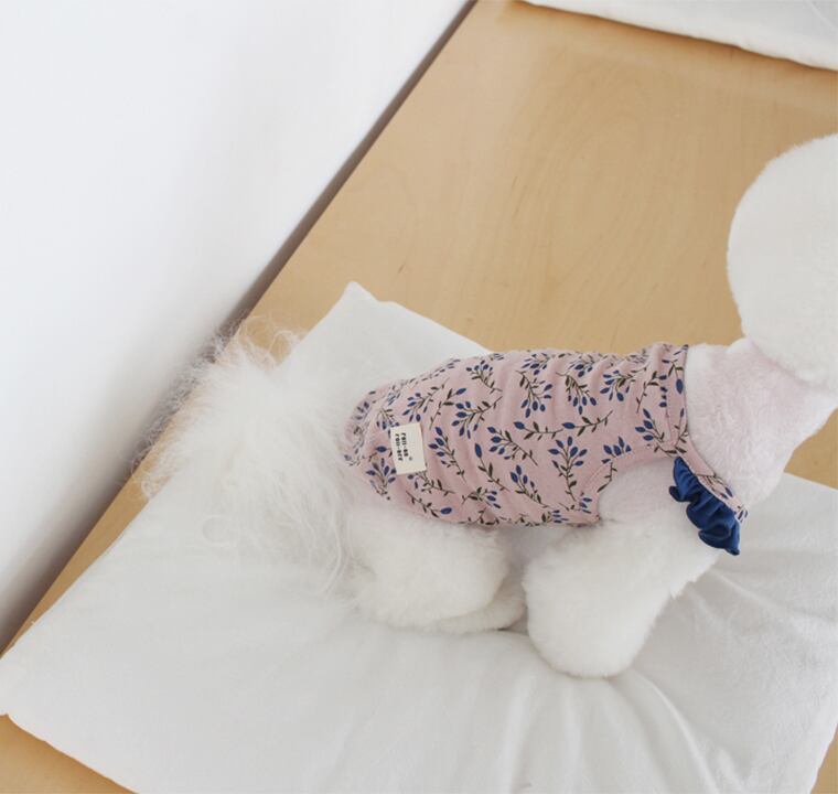 【SALE】フルーツフリルタンクトップ S ~ XL 2color /  犬服 夏 新作 おしゃれ ドッグウェア 可愛い 犬の服 小型犬 中型犬 ペット用品 ペット洋服