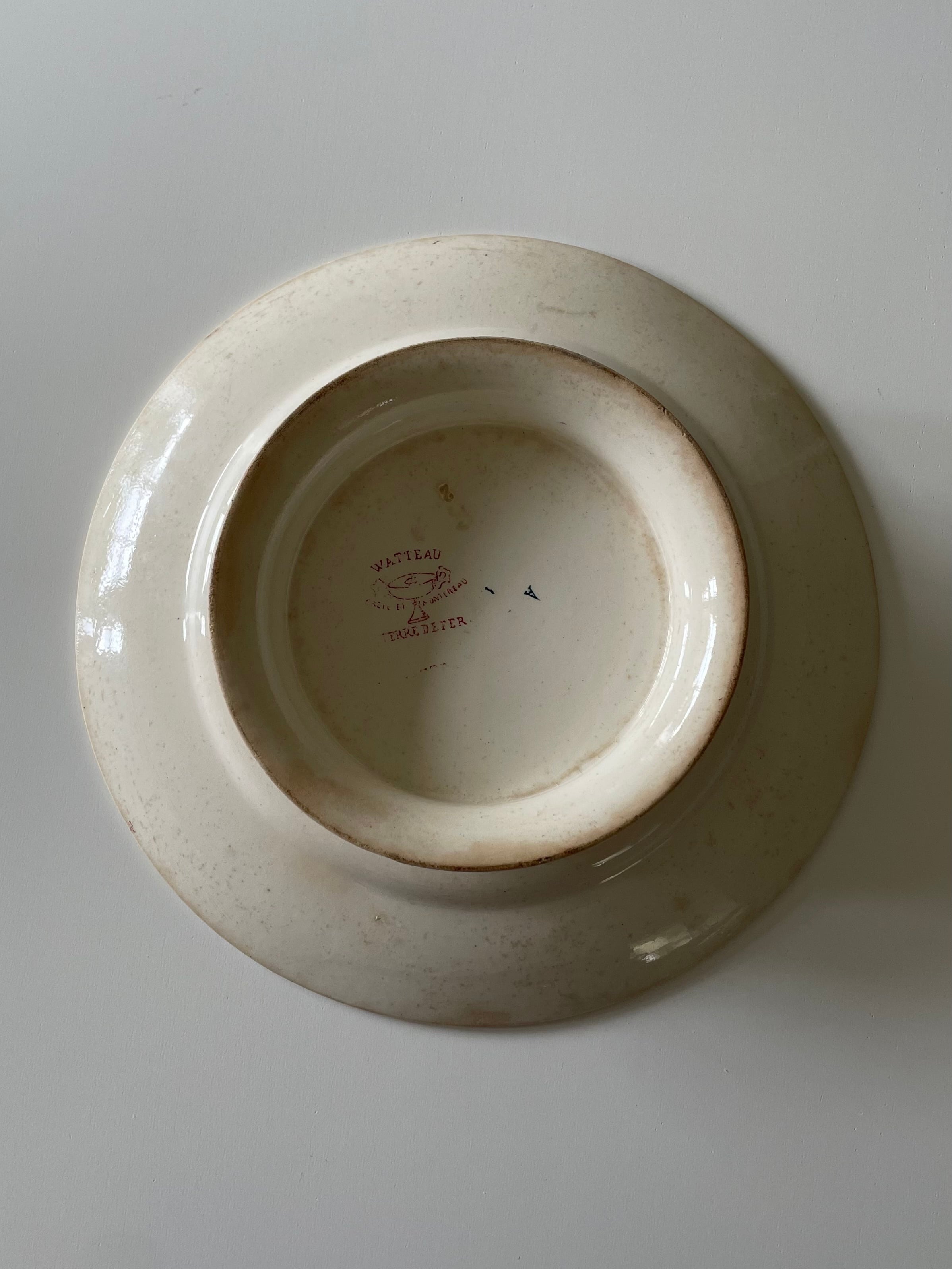 Creil et Montereau WATTEAU コンポティエLow type | I know Antiques