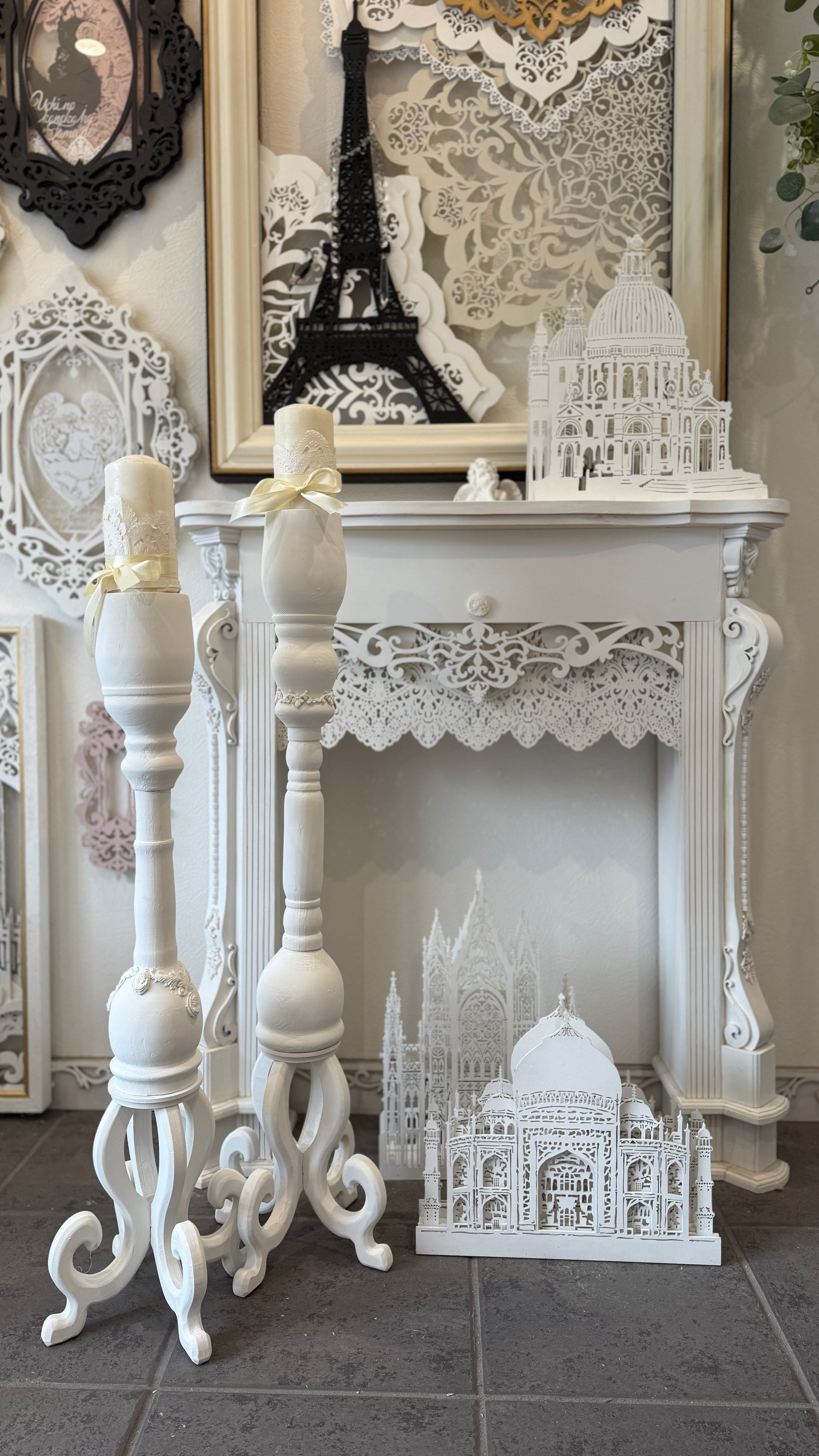 むにゅむにゅ ムニュムニュ 聖堂 キャンドルホルダー シャビー