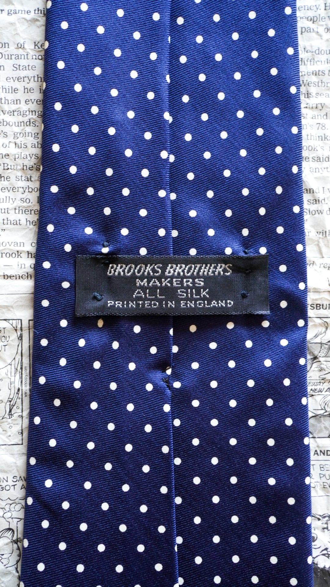 1960s】BROOKS BROTHERS ブルックスブラザーズ ドット柄 ネクタイ《黒