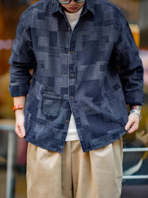 パターン織りシャツ　TB1594 画像