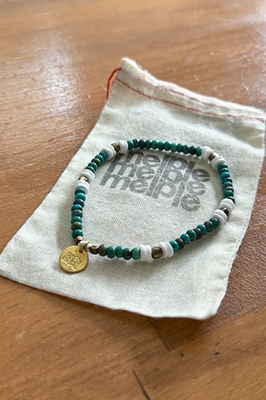 melple BEADS BRACELET - Turquoise メイプル ビーズブレスレット