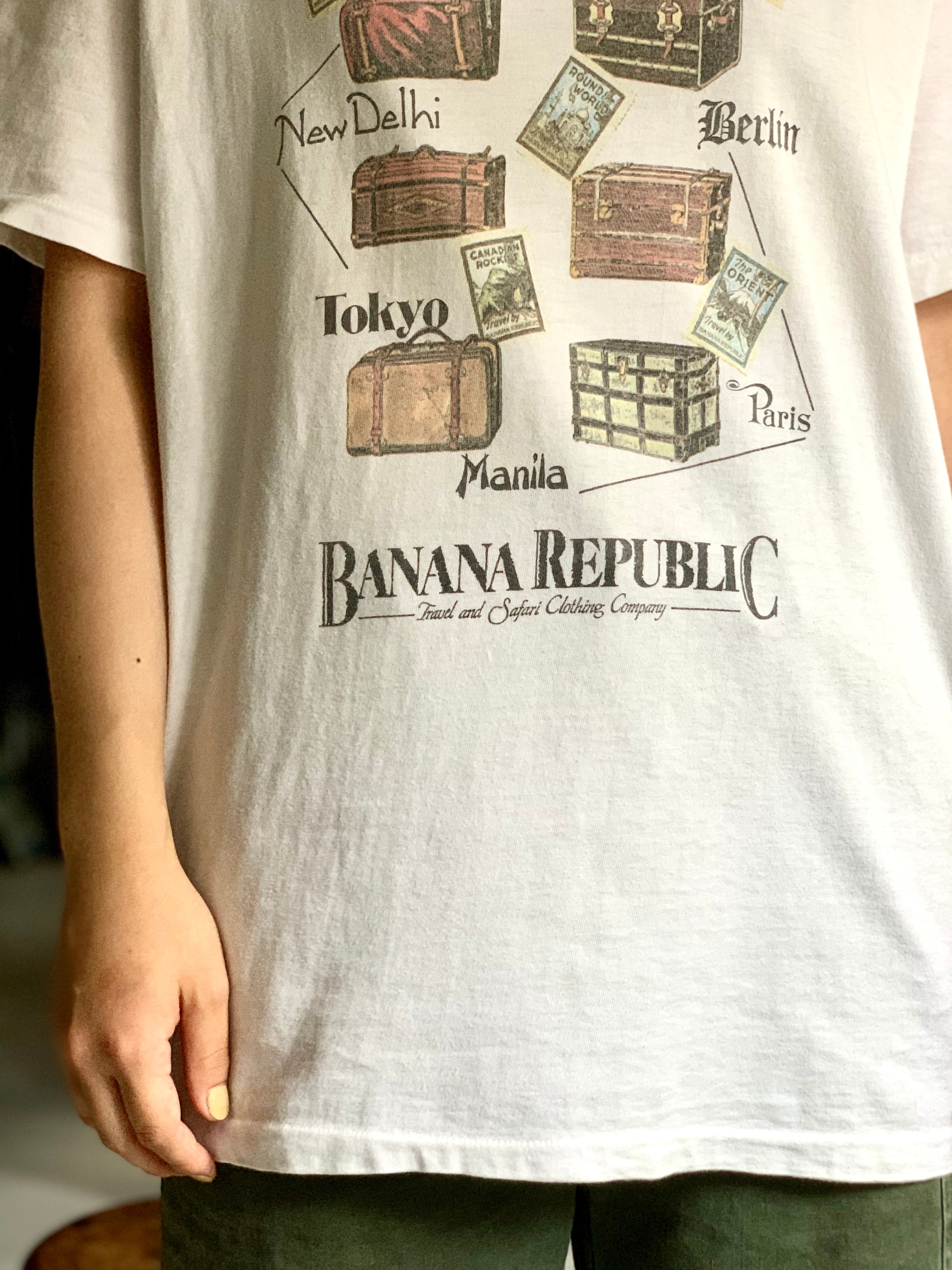90s USA製 オールドバナリパ Banana Republic ロゴT