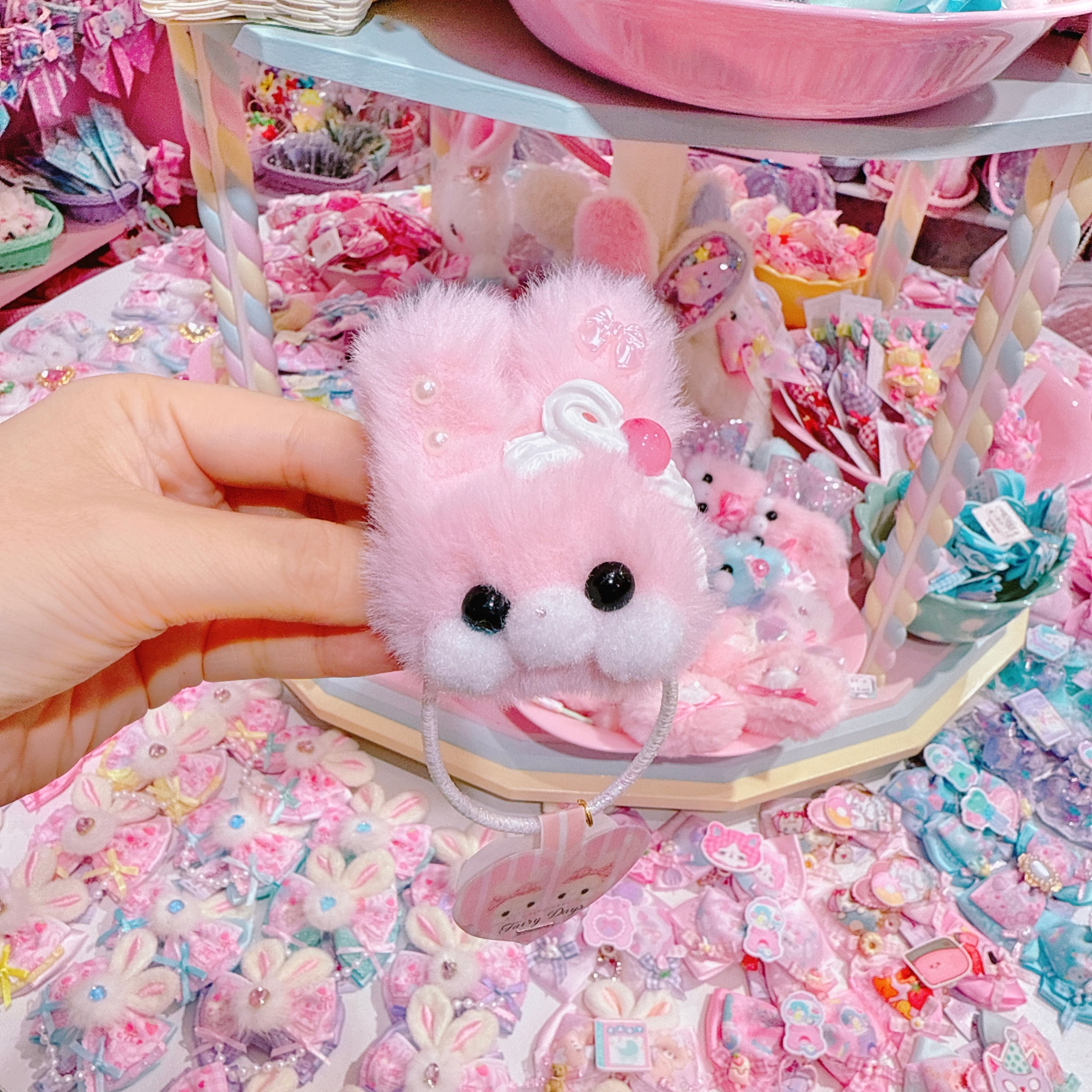 【G6】40-26モグモグちゃんクリームfaceヘアゴム