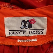 フラダンス 衣装 FANCY DRESS ファンシードレス ワンピース ドレス レッド系 プルメリア柄 花柄 植物柄 ハワイアンプリント ハワイアン アロハ フラ ダンス レッスン 練習 オレンジ系 赤 橙 白 茶 ホワイト系 ブラウン系 華やか 鮮やか かわいい おしゃれ 上品