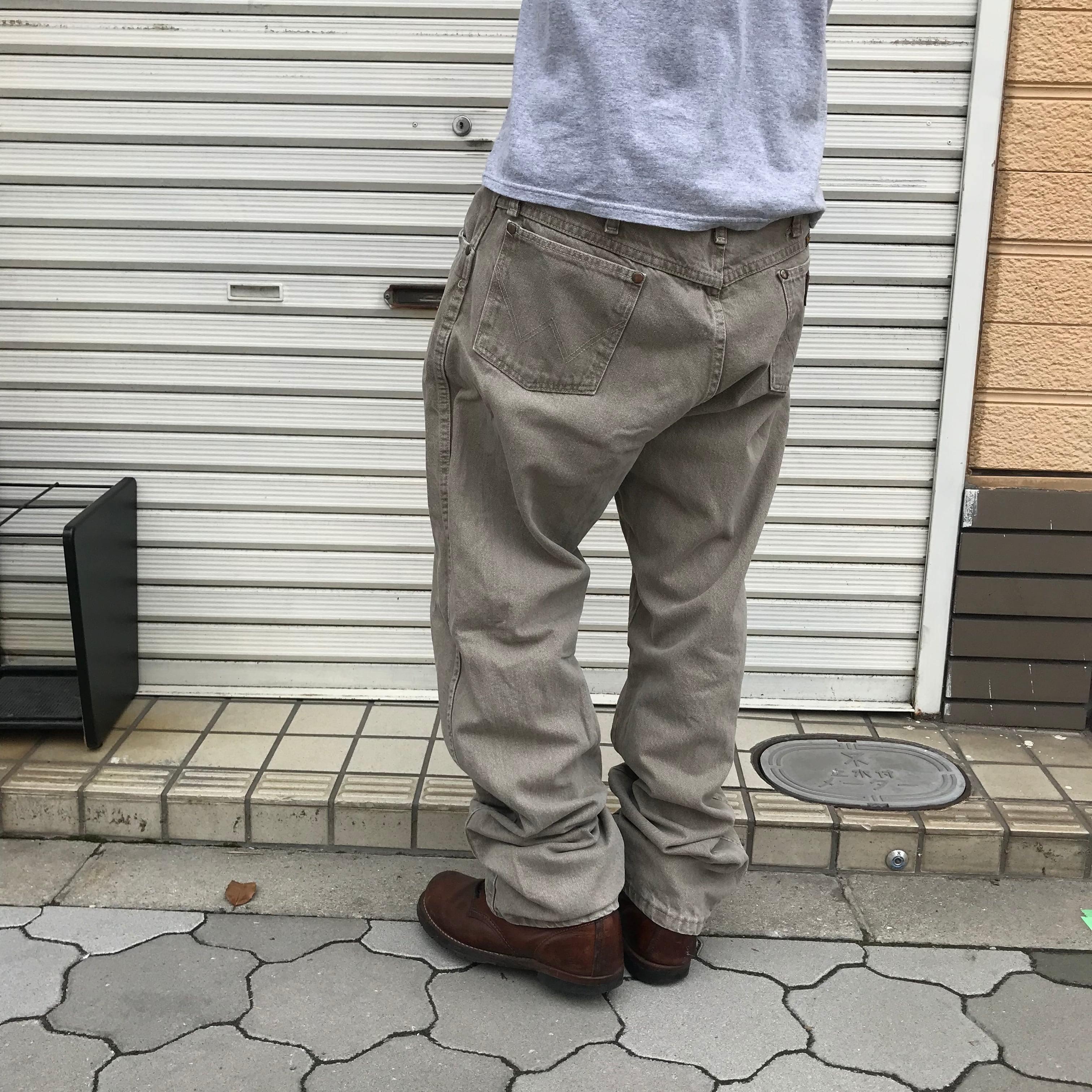 良品 希少 90s Wrangler ラングラー 13MWZTD W36 ベージュ デニム