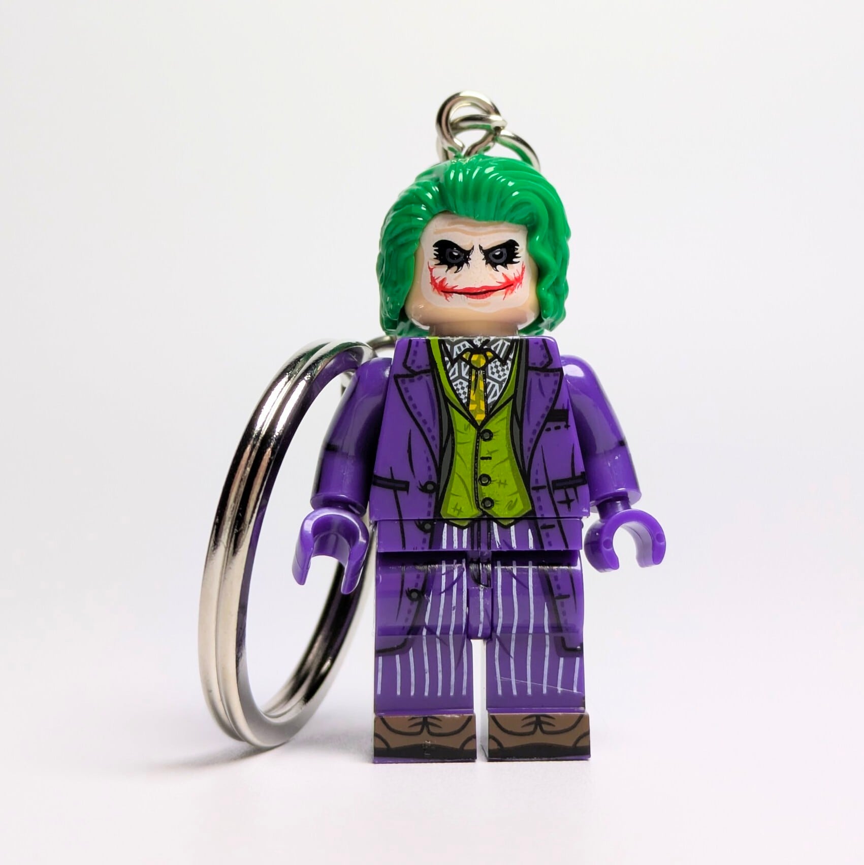 【ブロックフィギュアキーホルダー 】 JOKER / ジョーカー / BATMAN The Dark Knight ver.2 〚アメリカン雑貨 アメトイ〛