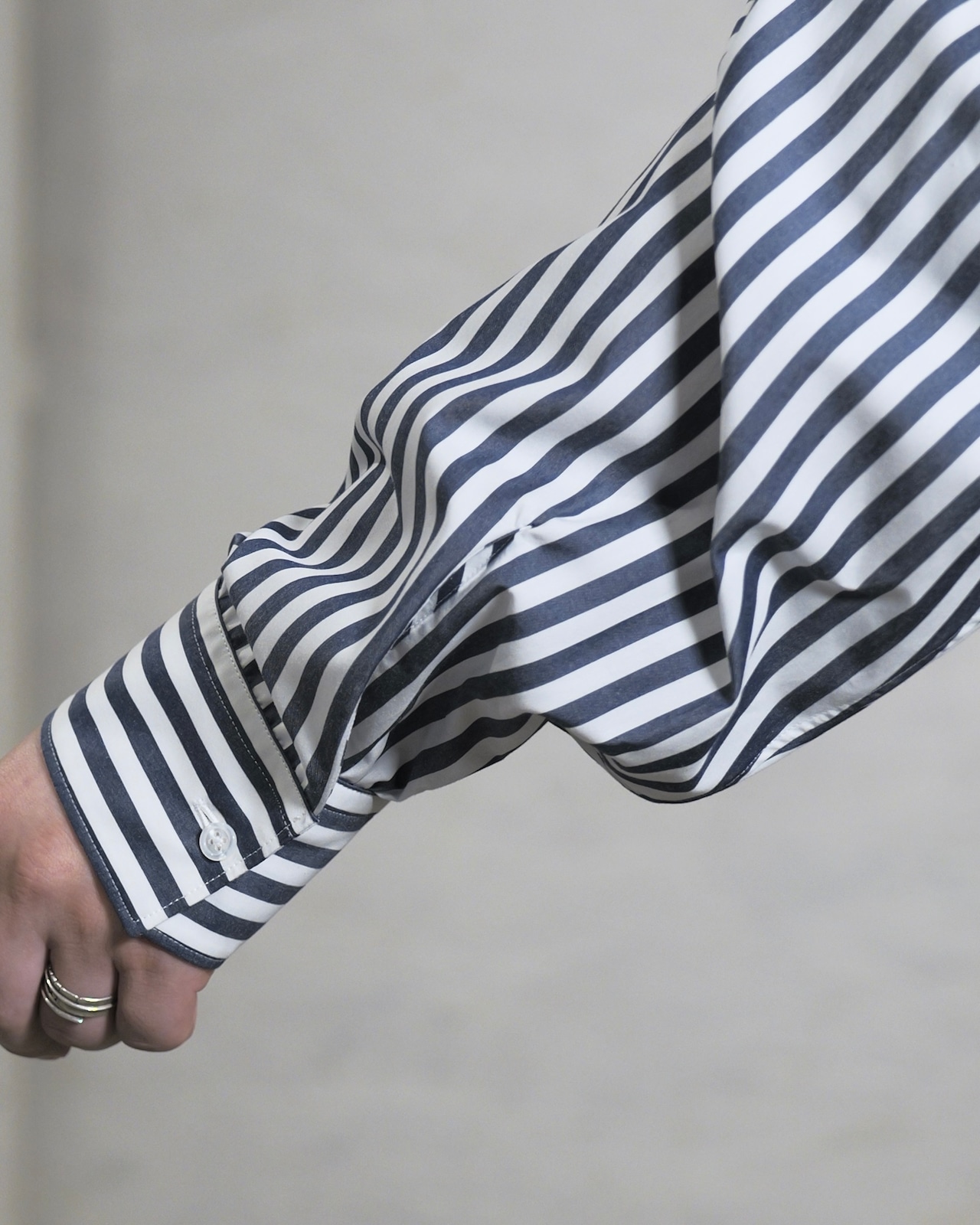 METHO メソ - Single yoke shirt シングルヨークシャツ / blue stripe ブルーストライプ / l unisex ユニセックス