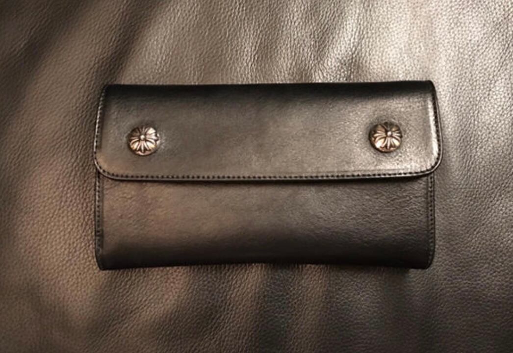 CHROME HEARTS クロムハーツ WAVEウォレット ヘビーウェイトレザー