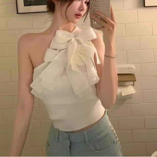 華やか魅せ♡リボンワンショルトップ〈2025 SS〉