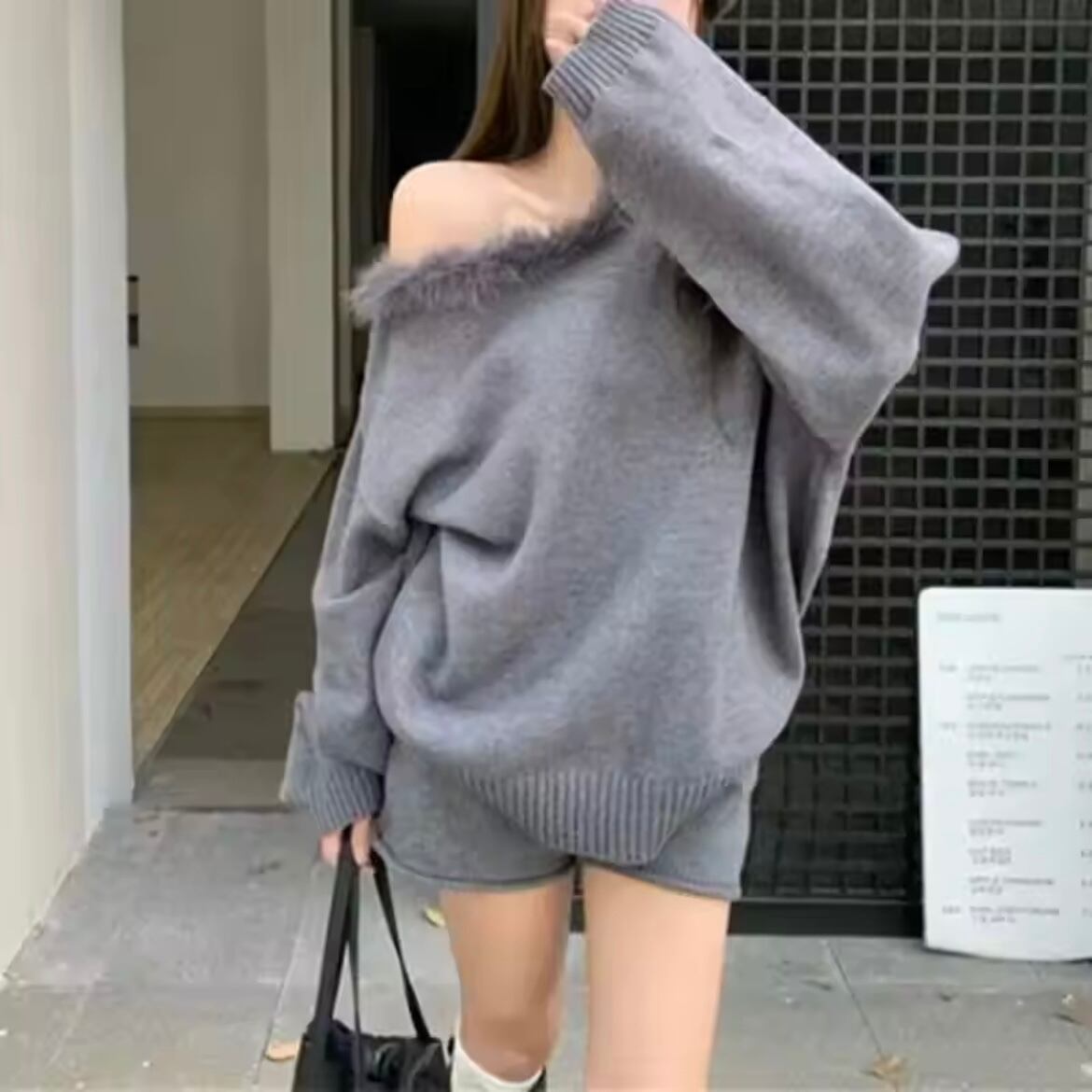 collar fur knit setup