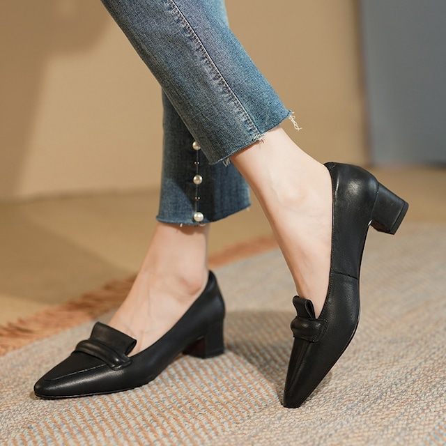 retro pointed loafers(2color)<s646>